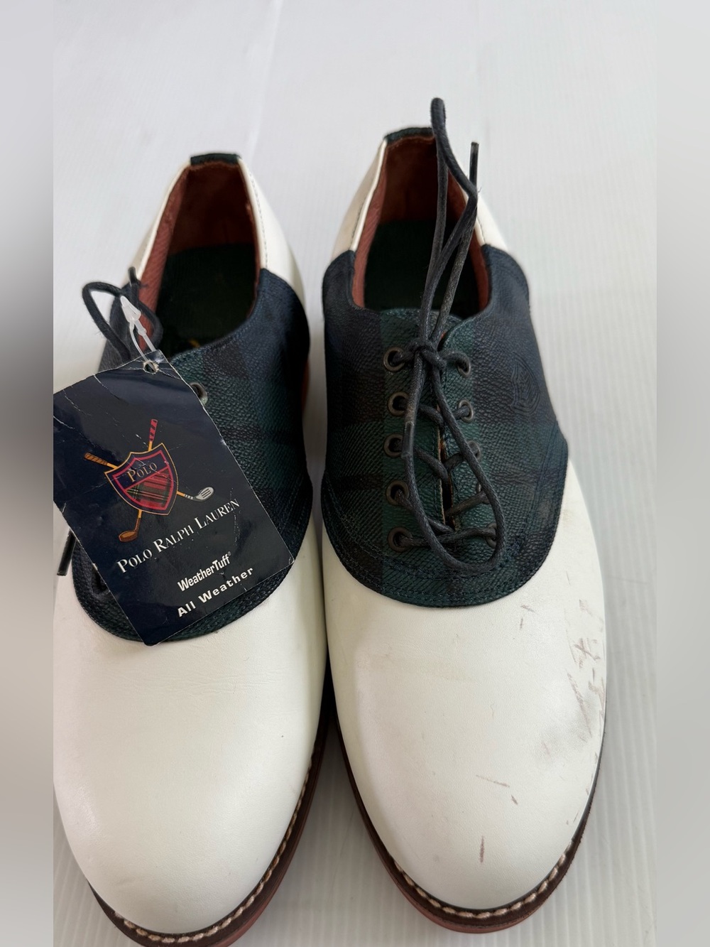 Vintage 1990's Green /white Saddle Shoes Polo Golf by Ralph Lauren 10 B
New nev